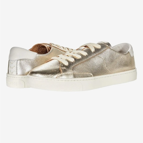 Soludos Ibiza Classic Lace-Up Gold Size 9 $139 - Picture 1 of 7